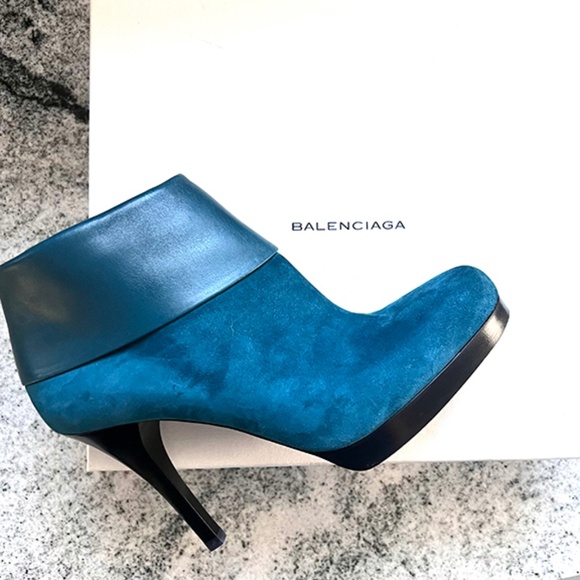 Balenciaga Booties, teal, size 38.5 - Picture 1 of 6